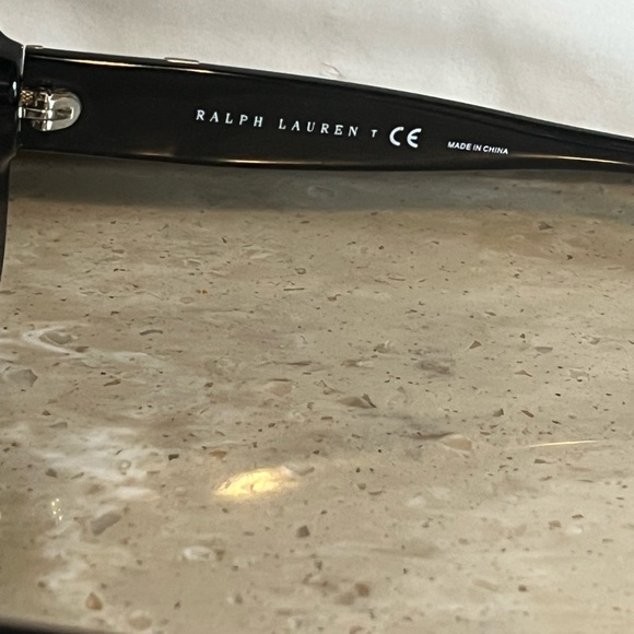 Ralph Lauren Glossy Black Round Sunglasses - Picture 8 of 9